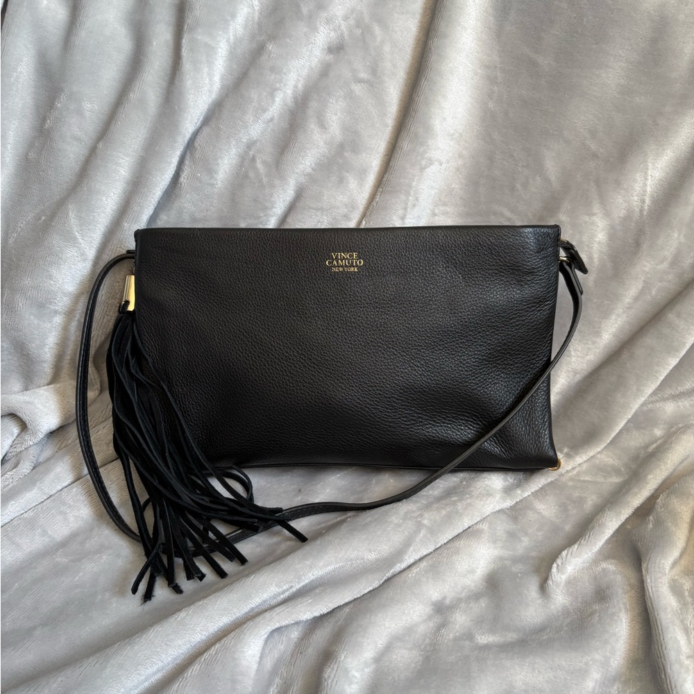 10. Vince Camuto Black Leather Bag